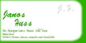 janos huss business card